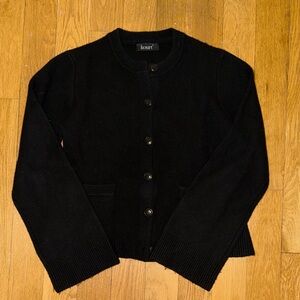Black Cashmere + Wool Cardigan
